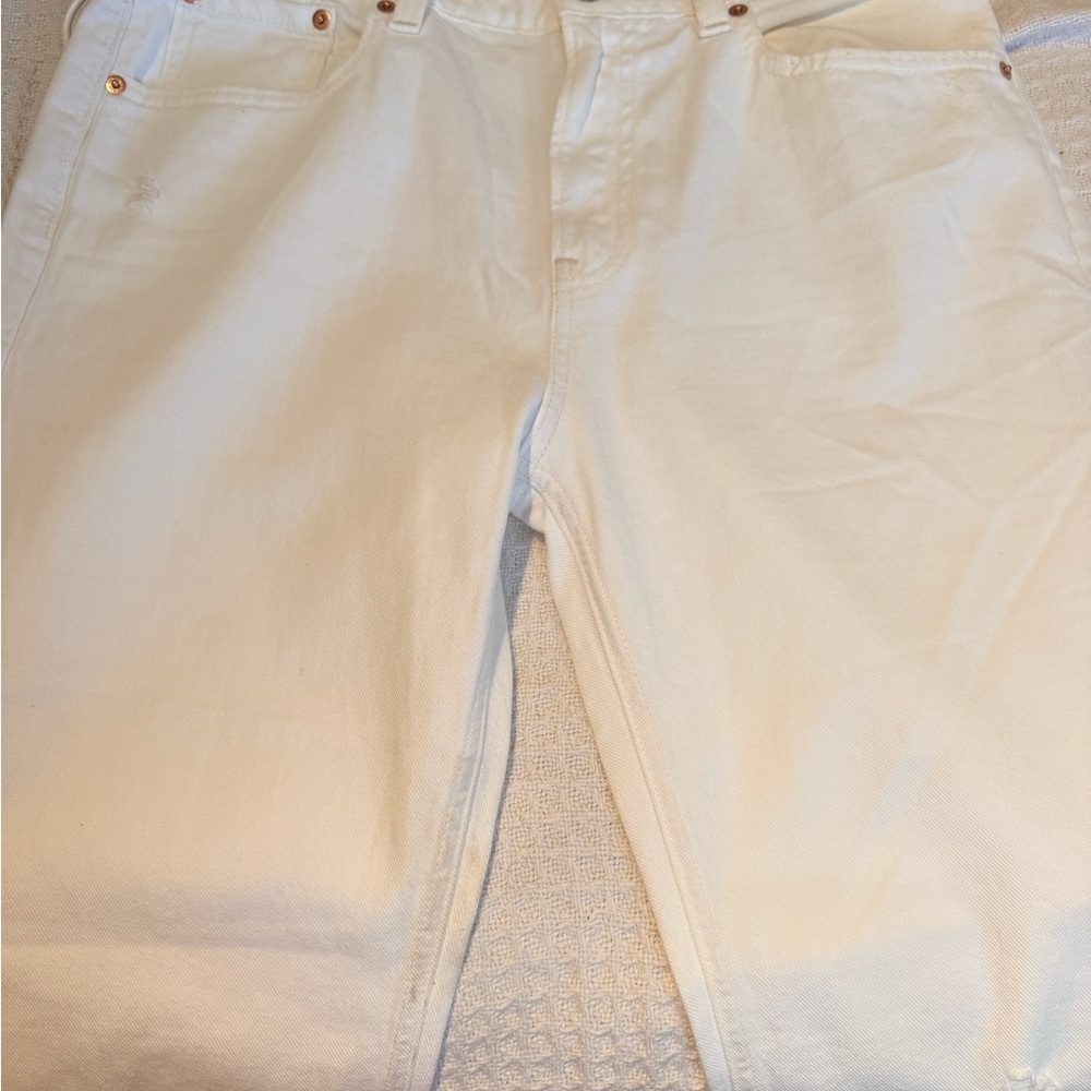 GAP Cream Girlfriend Mid Rise Jeans